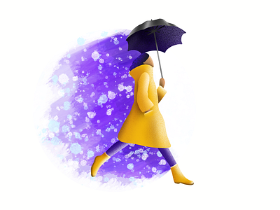 Chasing Rain illustration procreate