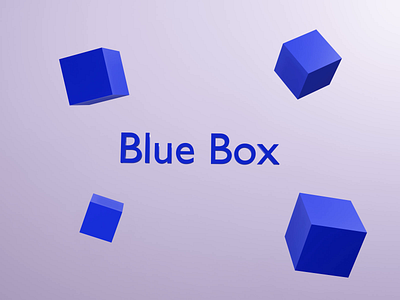 Blue Box 3d animation blender