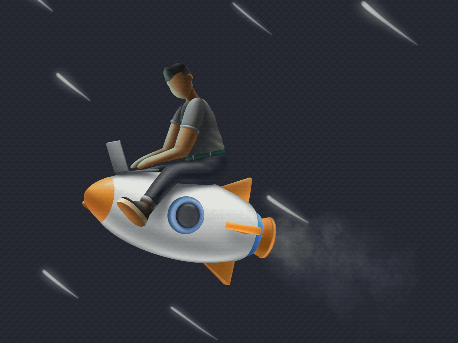 Space Ride 3d art 3d artist 3d illustration animation procreate