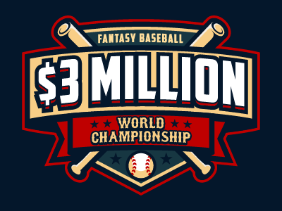 Fantasy Baseball World Championship baseball daily fantasy sports dfs fantasy logos sports sports design sports logos world championship