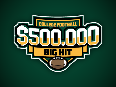 Big Hit big hit cfb daily fantasy sports dfs fantasy logos sports sports design sports logos