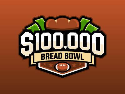 Bread Bowl bread bread bowl cfb daily fantasy sports dfs fantasy logos sports sports design sports logos
