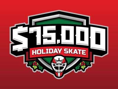 Holiday Skate christmas daily fantasy sports dfs fantasy hockey holiday logos skate sports sports design sports logos