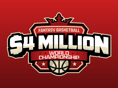 Fantasy Basketball World Championship basketball daily fantasy sports dfs fantasy logos nba sports sports design sports logos