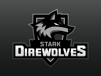 Stark a song of ice and fire direwolf game of thrones hbo logo sports stark winterfell wolf