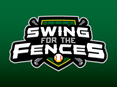 Swing For The Fences v2 baseball daily fantasy sports dfs fantasy fences logos sports sports design sports logos swing