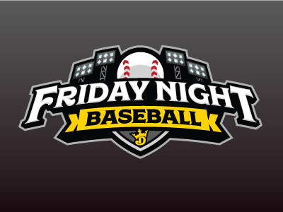 Friday Night Baseball night friday mlb baseball fantasy daily fantasy sports sports logos logos sports sports design dfs