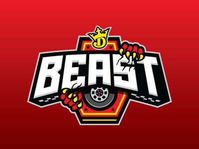 Beast beast daily fantasy sports dfs fantasy logos nascar sports sports design sports logos