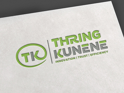 Thring Kunene Iconic Logo Design african brands corporate branding emblem logo grey logo iconic brand iconic logo kunene lime green logo south african brands tk logo typographic brand