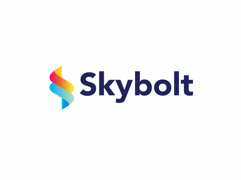 Skybolt - Logo intro bolt logo colourful logo gradient logo it logo lightning lightning logo sky logo thunder logo