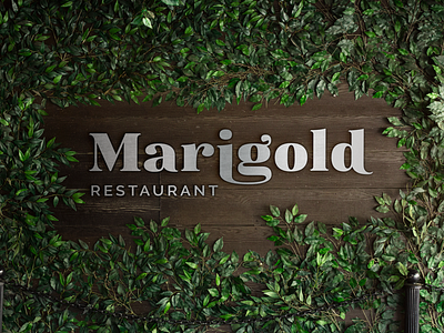 Marigold Restaurant - Logo Design agent orange design lettermark logo logotype marigold marigold restaurant restaurant branding restaurant logo type logo typographic logo word mark logo wordmark