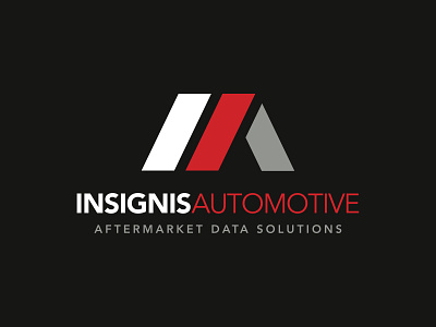 Branding: Insignis Automotive abstract logo acronyms automotive logo corporate logo data solutions ia logo iconic logo insignia insignis monograms red and black