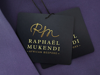 Raphaël Mukhendi - Logo Design Concept acronym african bespoke african brands agent orange design branding fashion brand fashion icon fashion logo needle signature logo south african designers thread