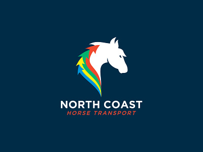 North Coast Horse Transport Logo agent orange design animal logo animal logo design colorful equestrian equine horse logo horse transport south african brand transport logo