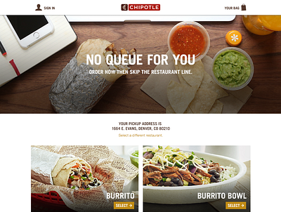 Chipotle Web Bag Layouts branding checkout design ui ux web