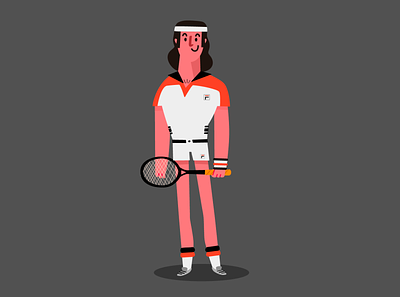 GuillermoVilas character design illustration sports tennis vector