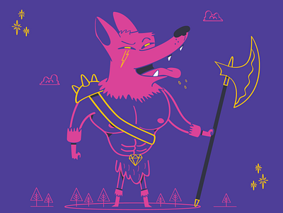 Magic Card character character design dog illustration magic styleframe vector warrior