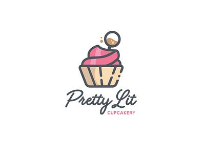 Pretty Lit Cupcakery alcohol branding branding branding and identity branding concept branding design cupcake flat illustration identity identity design illustration illustrator inspiration logo logo design logo design branding logo design concept logodesign