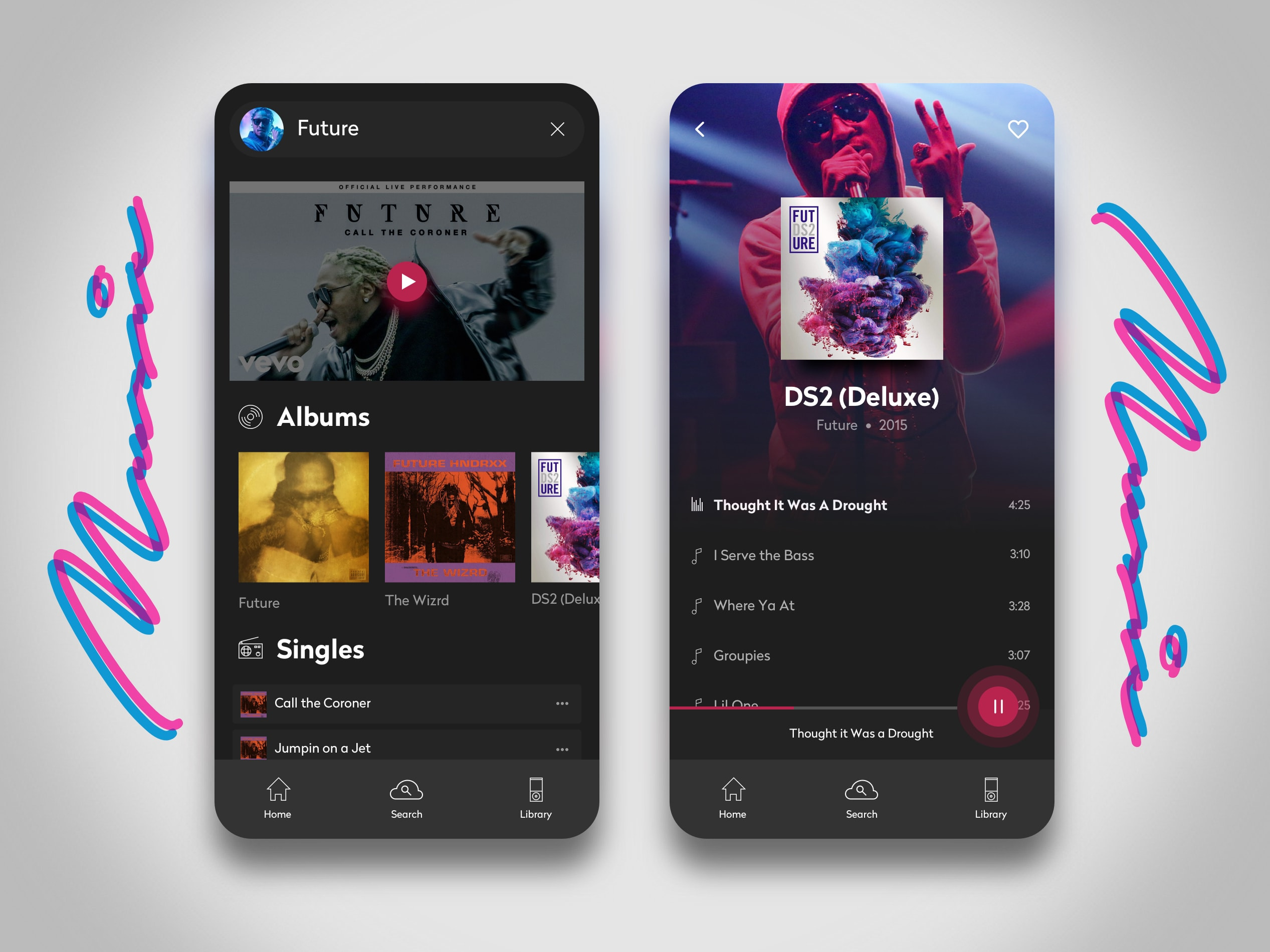Dribbble Music Player Jpg By David Tillman