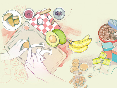 Cocina Semana cooking food illustration drawing love magazine valentines