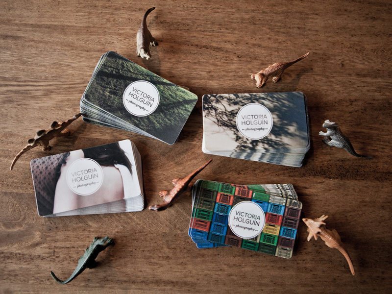 Victoria Holguín Business Cards branding corporate photography visual identity business cards