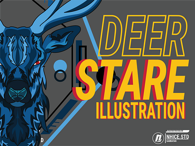Deer stare apparel apparel design apparel graphics branding clothing design designs illustration logo sticker t shirt t shirtdesign