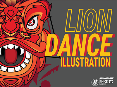 Lion dance apparel apparel design apparel graphics branding chinese chinese new year clothing geometric head illustration sticker t shirt t shirtdesign