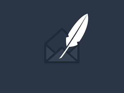 mailhawk mark blue feather logo mail mark