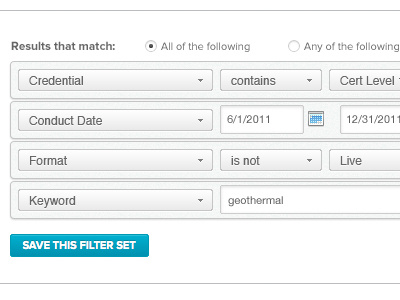 Smart Filters advanced search filters