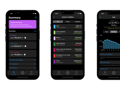 Sumio Mobile App: Net Worth Tracker