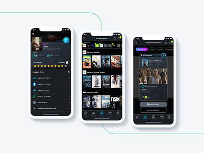TV/Movie Recommendation App android app app design mobile app design mobile design movie tv ui design