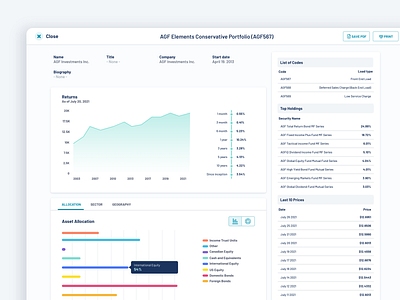 UI - Investment Breakdown finance investment portfolio ui ui design wealth