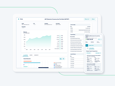 UI - Investment Breakdown crm dashboard finance mutual fund ui ui design