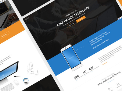 Free One Pager css free html lading page one pager template theme webflow