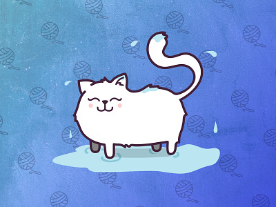 Wet Cat illustration