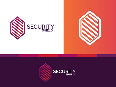 Security Shield Logo aplikasi desain desain logo ikon kreatif logo palet warna shield shield logo vektor