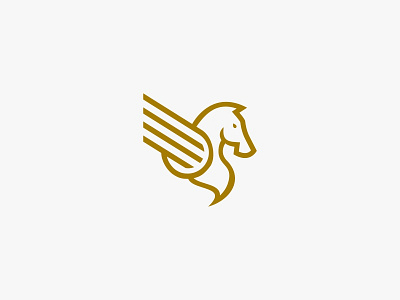 Pegasus Logo animal aplikasi desain desain logo ikon ilustrasi kreatif logo palet warna pegasus surat vektor