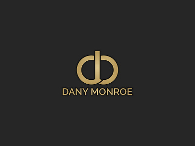 Dany Monroe Personal Branding aplikasi branding desain desain logo font gold ikon initial kreatif logo luxury palet warna personal surat ui vektor