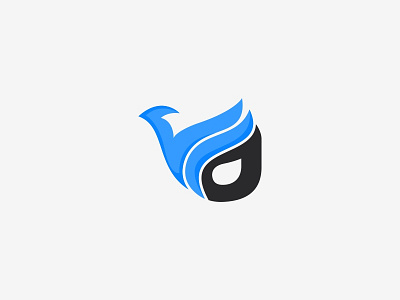 Bird Logo Template a animal aplikasi bird biru desain desain logo ikon ilustrasi initial kreatif letter logo logotype surat vektor