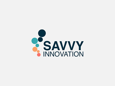 Savvy Innovation Logo aplikasi biru desain desain logo ikon kreatif logo palet warna surat vektor