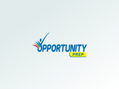 Opportunity Prep Logo aplikasi biru desain desain logo ikon kotak kreatif logo merek palet warna surat vektor