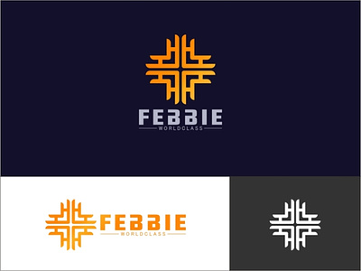 Febbie Brand Identity aplikasi biru desain desain logo ikon ilustrasi kreatif logo palet warna surat vektor