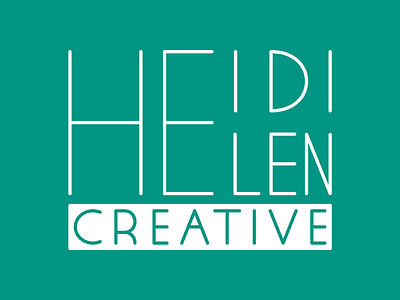Heidi Helen Creative branding creative graphic design logo pantone 3285 c rebranding turquoise wordmark
