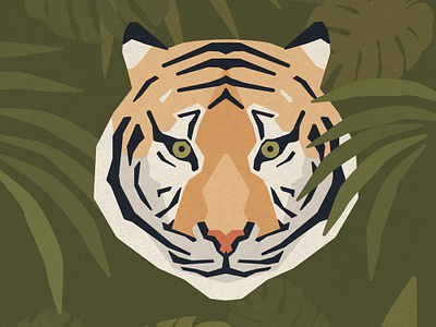 Poster Design - Bengal Tiger animal illustration design digital illustration drawing geometric illustration graphic design illustration