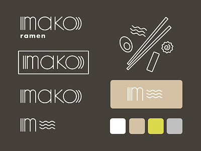 Branding - Mako Ramen branding graphic design hand lettering lettering logo logo design typography