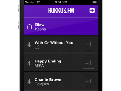 Rukkus.fm dark ios music playlist