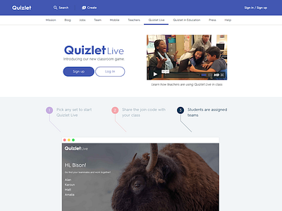 Quizlet Live classroom game interactive learn live marketing quizlet study