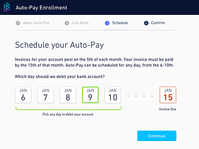 Hologram Auto-Pay Date Picker
