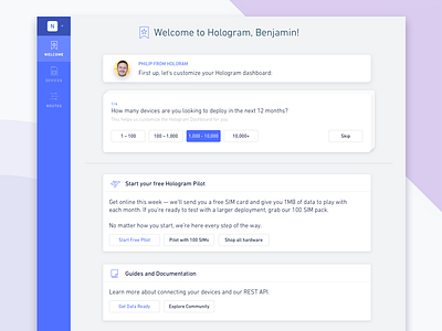 New Account Onboarding guide landing new account onboarding setup welcome