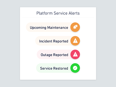 Platform Service Status alert downtime enterprise error incident maintenance status support